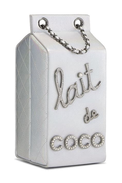 Chanel Metallic Silver Leather Coco Milk Carton Bag 